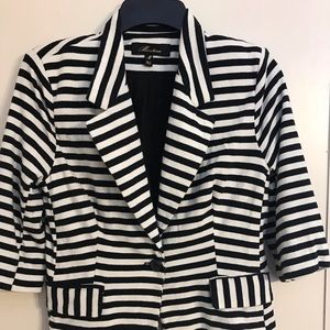 Cream and black striped jacket